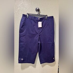 Christopher & Banks Dark Blue Women's Bermudas